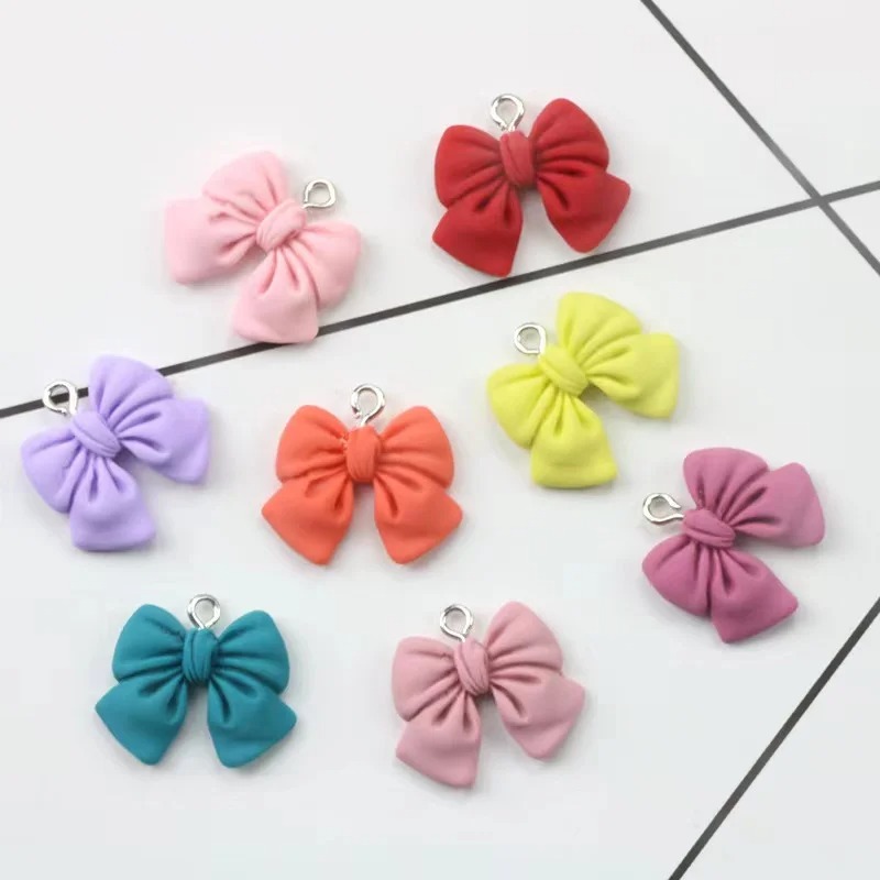 Flower Preservation Resin - 10pcs 20*15MM Cute 3D Bow-knot Resin