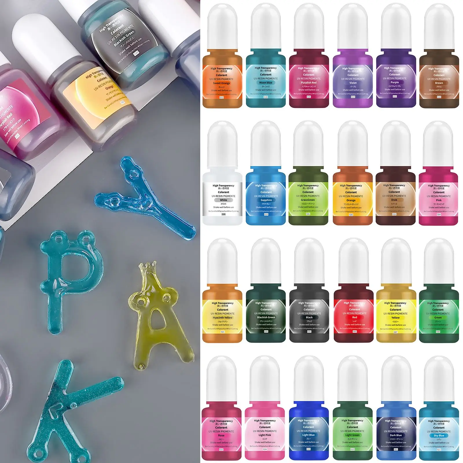 24Colors 5ml Epoxy Resin Pigme - огляд і ціна Epoxy Uv Resin Kit