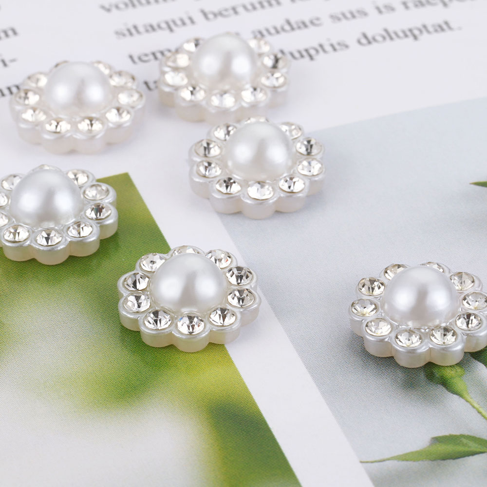 50pcs White Flat Imitation Pea - огляд і ціна Flower Preservation Resin