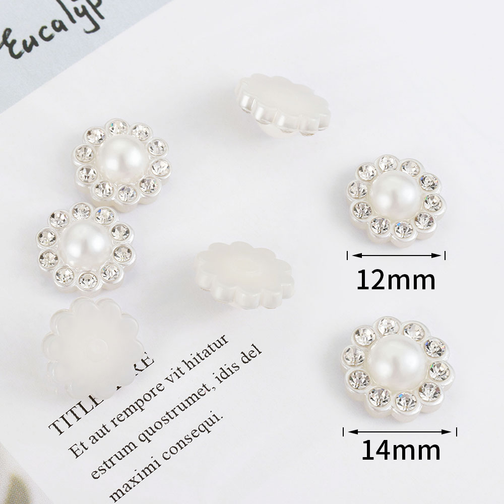 50pcs White Flat Imitation Pea - огляд і ціна Flower Preservation Resin