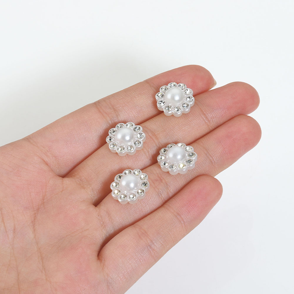 50pcs White Flat Imitation Pea - огляд і ціна Flower Preservation Resin