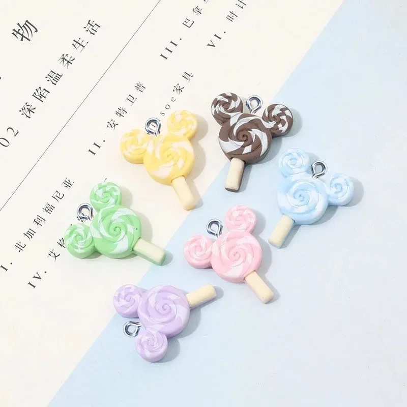10Pcs Kawaii Mouse Lollipop Re - огляд і ціна Resin Crafts Diy
